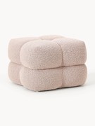 Pufe estofado em bouclé Ellie