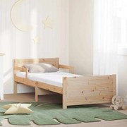 vidaXL Estrutura da Cama com colchão Castanho 80 x 200 cm