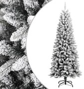 vidaXL Árvore de Natal artificial com neve PVC &amp; PE 180 cm