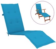 Almofadão para cadeira de terraço (75+105)x50x4 cm azul