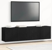 vidaXL Armários de TV 2 peças carvalho preto 160x30x41 cm madeira projetada