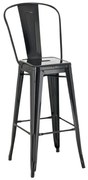 Banco de bar Aiden em metal 44 x 115 x 52 cm Preto