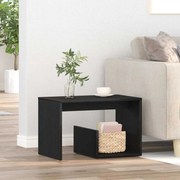 Mesa de Apoio vidaXL Preta em Madeira de Carvalho 59x36x38 cm