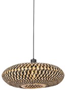 Candeeiro de suspensão oriental preto bambu 50 cm - Ostrava