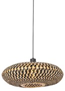 Candeeiro suspenso oriental bambu preto 50 cm - Ostrava Oriental