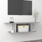 vidaXL Móvel de TV para parede 103x30x26,5 cm cinzento cimento