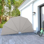Toldo lateral dobrável para terraço 160 cm creme