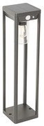 Candeeiro de pé para exterior cinzento escuro 40 cm com LED e luz regulável a energia solar - Sonne