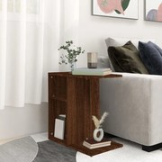 vidaXL Mesa de apoio 50x30x50 cm derivados madeira carvalho castanho