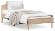 vidaXL Cama sem colchão 90x200 cm madeira de pinho maciça