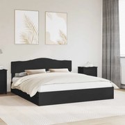 vidaXL Cama com Armazenamento Preto 200 x 200 cm Madeira processada