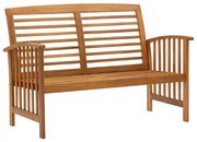 vidaXL Banco de jardim 119 cm madeira de acácia maciça