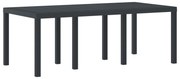 vidaXL Mesa de Jardim Antracite 200 x 100 x 73 cm vime PE