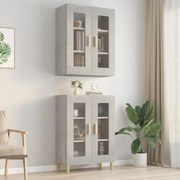 vidaXL Armário de parede suspenso 69,5x34x90 cm cinzento cimento