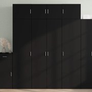 vidaXL Armário de arrumação 80x42,5x225 cm derivados de madeira preto