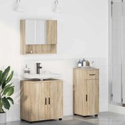 vidaXL Conjunto de Móveis para Banheiro 3 pcs Carvalho Sonoma