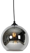 Candeeiro de suspensão inteligente preto com vidro fumê incl. Wifi A60 - Wallace