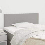 Cabeceira de cama tecido 100x5x78/88 cm cinzento-claro