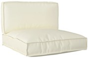 vidaXL Conjunto de Almofadas para Palete 2 pcs Creme 80 x 80 x 12 cm