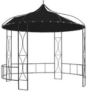 vidaXL Gazebo redondo 300x290 cm antracite