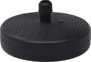 vidaXL Base para guarda-sol com areia/água 24 L preto