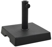 45206 vidaXL Base de guarda-sol quadrada poliresina 8 kg preto