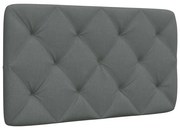 vidaXL Almofadão de cabeceira 80 cm tecido cinzento-escuro
