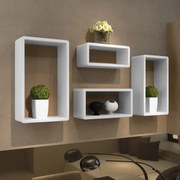 240345 Conjunto de 4 prateleiras em forma de cubo