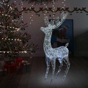vidaXL Rena de Natal XXL 250 luzes LED 180 cm acrílico branco frio