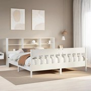 vidaXL Cama sem colchão 180x200 cm madeira de pinho maciça branco