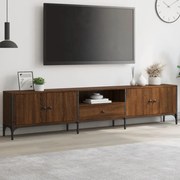 vidaXL Móvel TV c/ gaveta 200x25x44cm deriv. madeira carvalho castanho