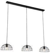 Candeeiro Pendente Industrial Preto 3 Luzes - Hanze Industrial