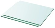 Prateleiras 2 pcs 30x20 cm vidro transparente