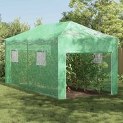 vidaXL Estufa com telhado Manual Verde 290 x 580 x 315 cm Aço