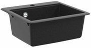 vidaXL Pia Preto 470 x 440 mm Granito