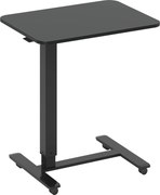 HOMCOM Mesa ajustável com 4 rodas Forma C 65 cm x 48 cm x 70-110 cm Preto | Aosom Portugal