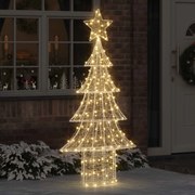 vidaXL Árvore de Natal com 240 LEDs Branco quente 150 cm Acrílo