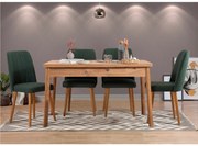 Conjunto de Mesa e Cadeiras Costa – Pinho Atlântico Verde – Mesa: 120x