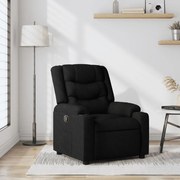 vidaXL Poltrona reclinável tecido preto