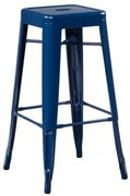 Pack De 4 Bancos Altos Empilháveis Em Aço Lix Azul- Marinho & ↑75 Cm - Sklum