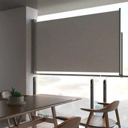 vidaXL Toldo lateral retrátil para pátio 140x300 cm cinzento