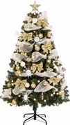 HOMCOM Árvore de Natal 180 cm com 200 luzes LED, 8 modos, 800 ramos e comando, verde | Aosom Portugal