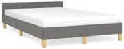 vidaXL Estrutura de cama sem colchão cinza escuro 120x190 cm tecido