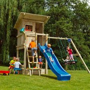 Parque Exterior infantil de madeira com escorrega BEACH HUT XL Com Baloiço Duplo