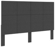 vidaXL Cabeceira de cama 160x200 cm tecido cinzento-escuro