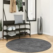 vidaXL Tapete de pelo curto OVIEDO Ø 120 cm antracite