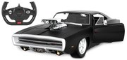 Carro telecomandado Dodge Charger R/T 1970 1:16 2,4GHz portas manuais preto