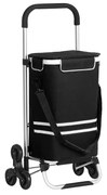 Carrinho de compras dobrável com compartimento refrigerado. | SONGMICS | 47 x 35 x 97 cm | preto | KST007B01.