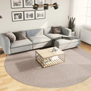 vidaXL Tapete shaggy de pelo alto PAMPLONA Ø 280 cm bege
