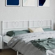 vidaXL Cabeceira de cama 193 cm metal branco